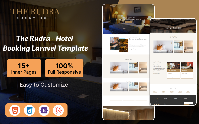 The Rudra - Room Booking Website Laravel Template